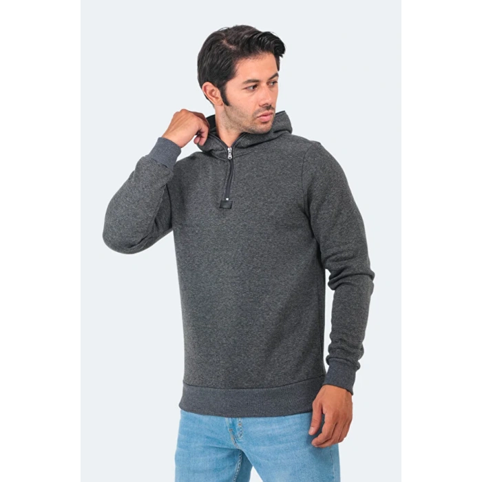 Slazenger Baha ST22WE097-250 Antrasit Kapşonlu Üst