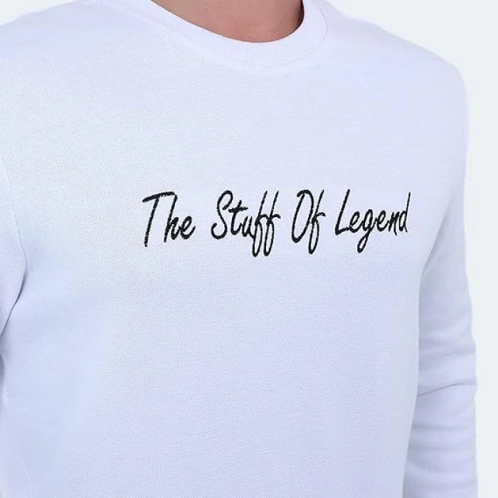 Slazenger Bar ST22WE103-000 Beyaz Sweatshirt