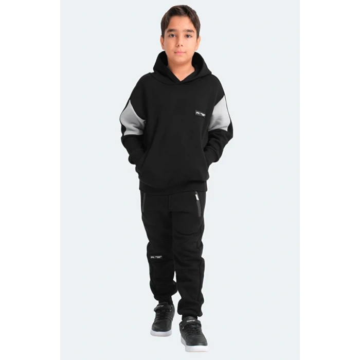 Slazenger Layne ST24WC006-520 Sweatshirt Siyah Gri