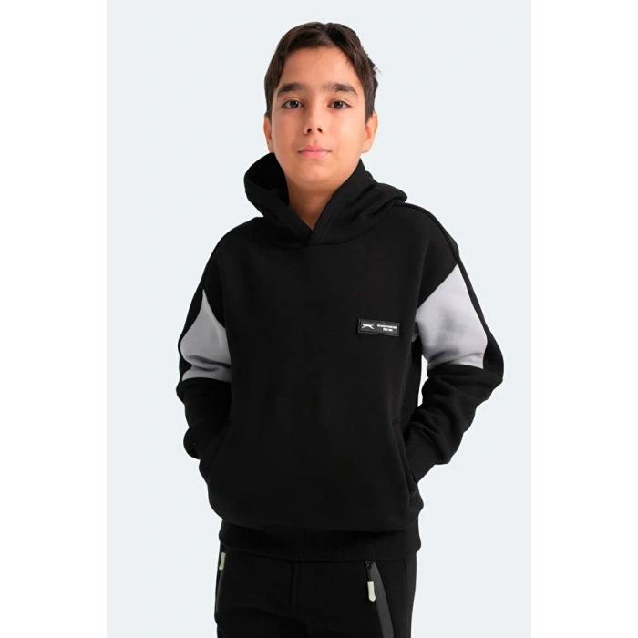 Slazenger Layne ST24WC006-520 Sweatshirt Siyah Gri