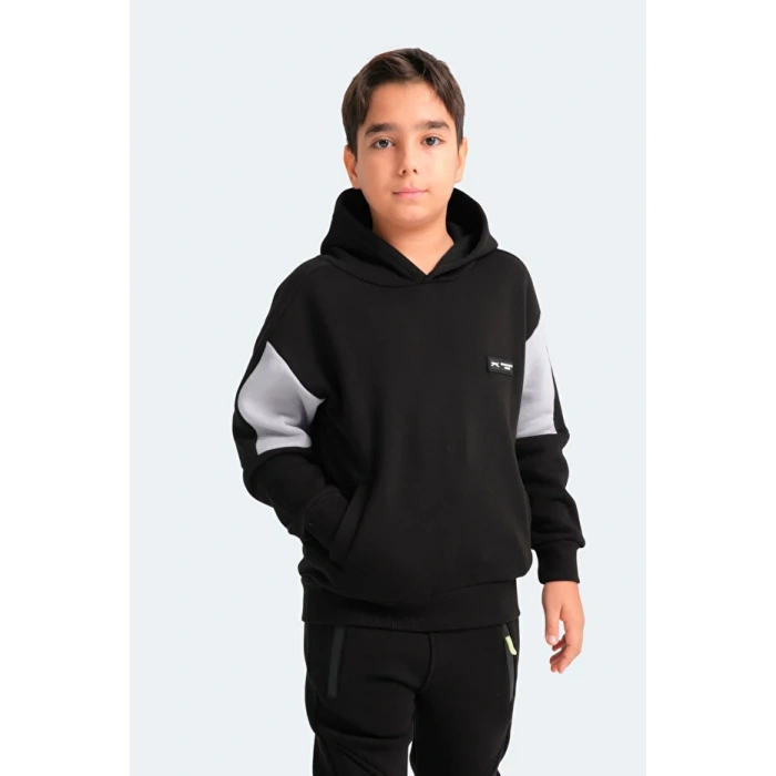 Slazenger Layne ST24WC006-520 Sweatshirt Siyah Gri