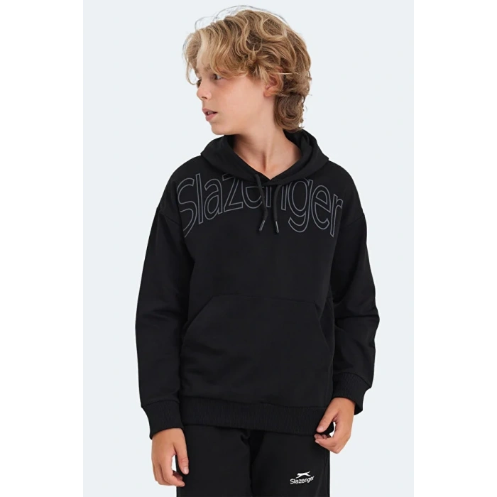 Slazenger LETTO ST24WC004-500 Sweat Siyah