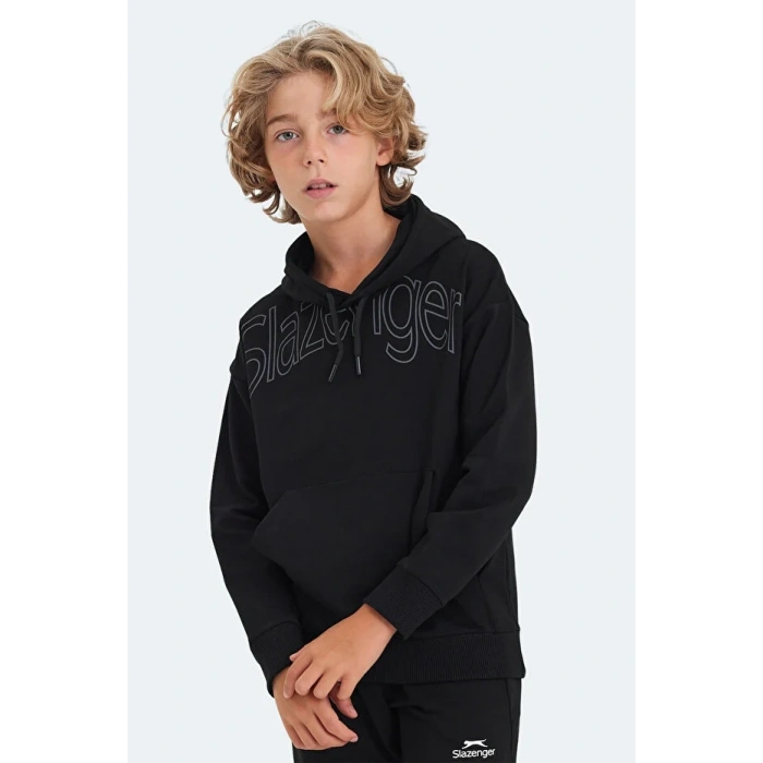 Slazenger LETTO ST24WC004-500 Sweat Siyah