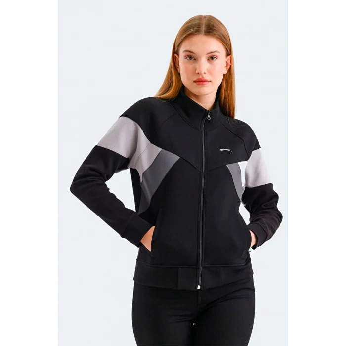 Slazenger Victory ST24WK013-500 Sweatshirt Siyah