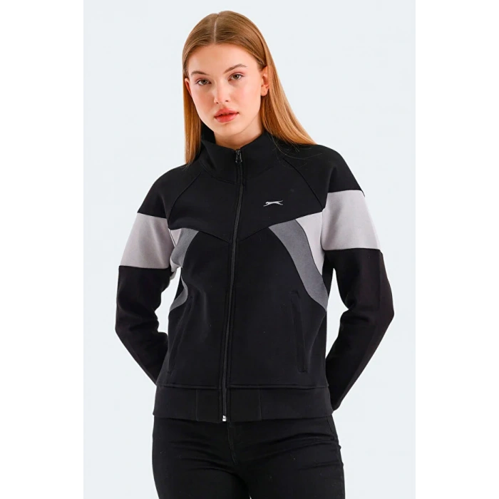 Slazenger Victory ST24WK013-500 Sweatshirt Siyah