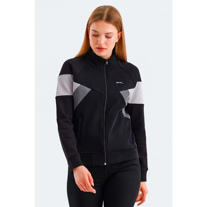 Slazenger Victory ST24WK013-500 Sweatshirt Siyah