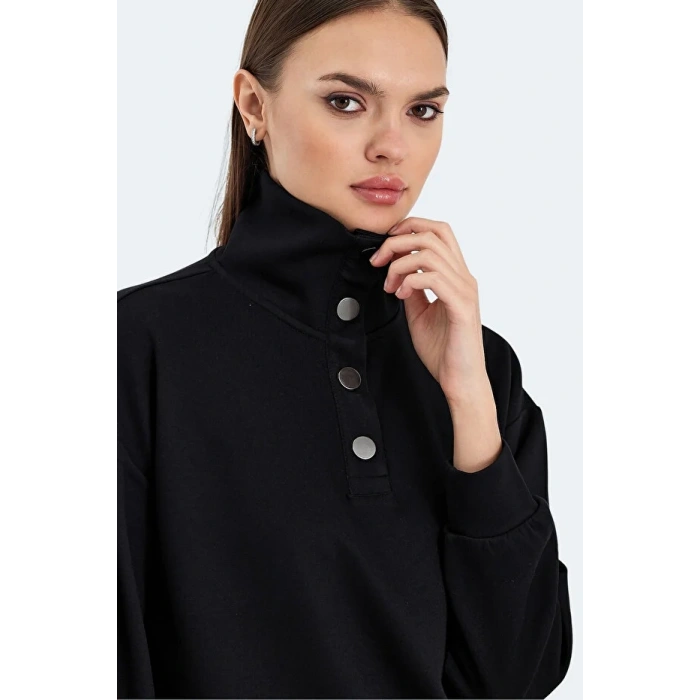 Slazenger Vidal ST24WK009-500 Sweat Siyah