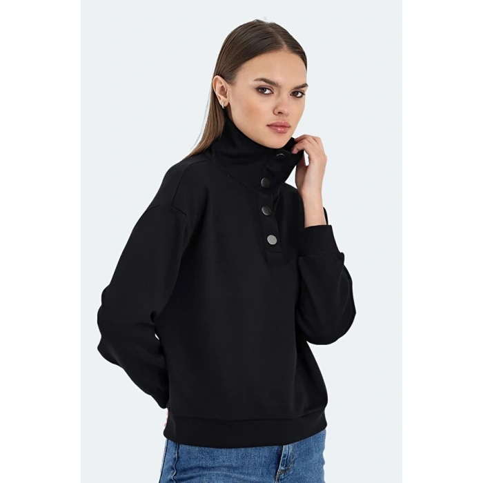 Slazenger Vidal ST24WK009-500 Sweat Siyah