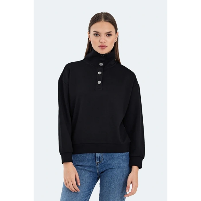 Slazenger Vidal ST24WK009-500 Sweat Siyah