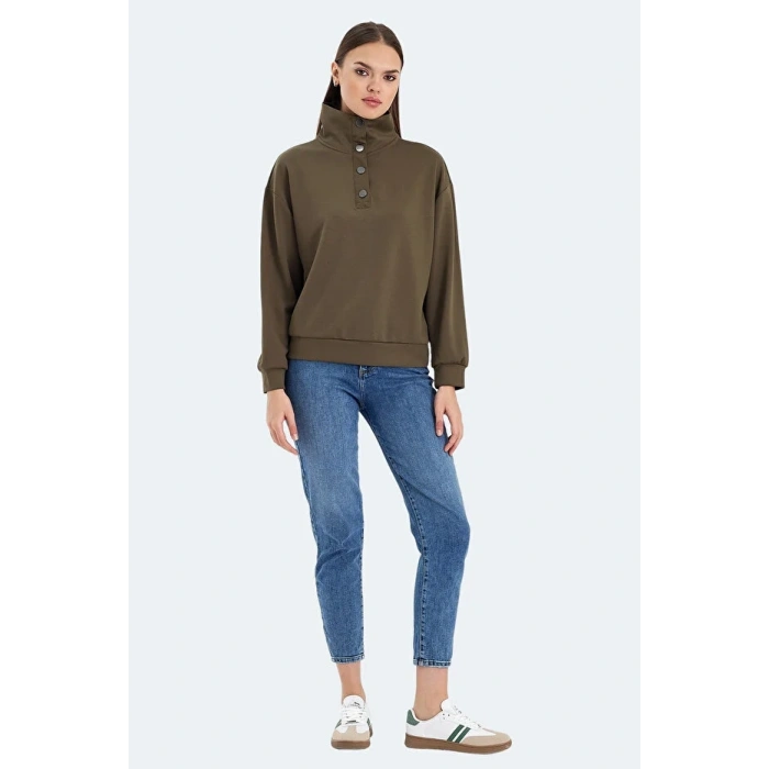 Slazenger Vidal ST24WK009-800 Sweat Haki