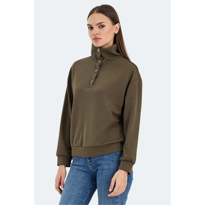 Slazenger Vidal ST24WK009-800 Sweat Haki