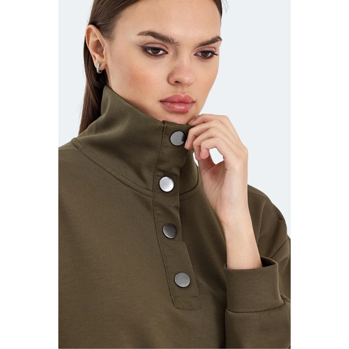 Slazenger Vidal ST24WK009-800 Sweat Haki