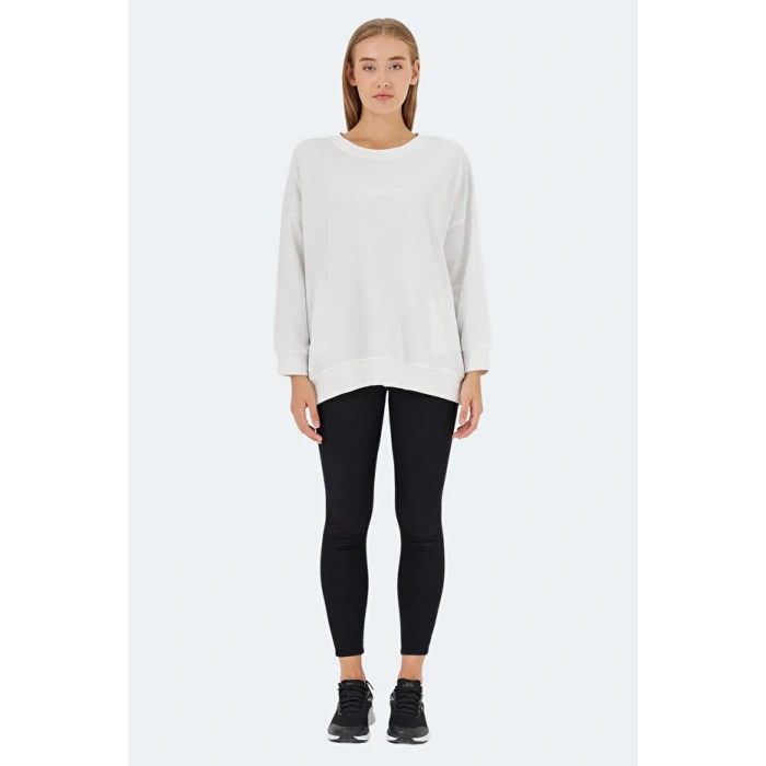 Slazenger Vikenti SW ST24WK037-000 Beyaz Sweatshirt