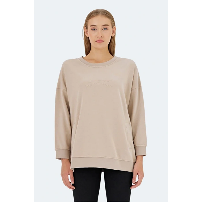 Slazenger Vikenti SW ST24WK037-120 Bej Sweatshirt