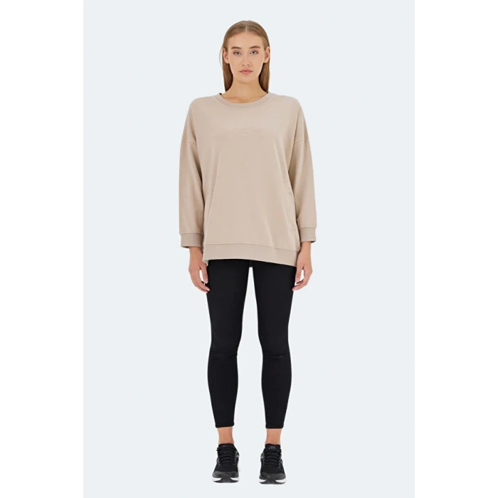 Slazenger Vikenti SW ST24WK037-120 Bej Sweatshirt