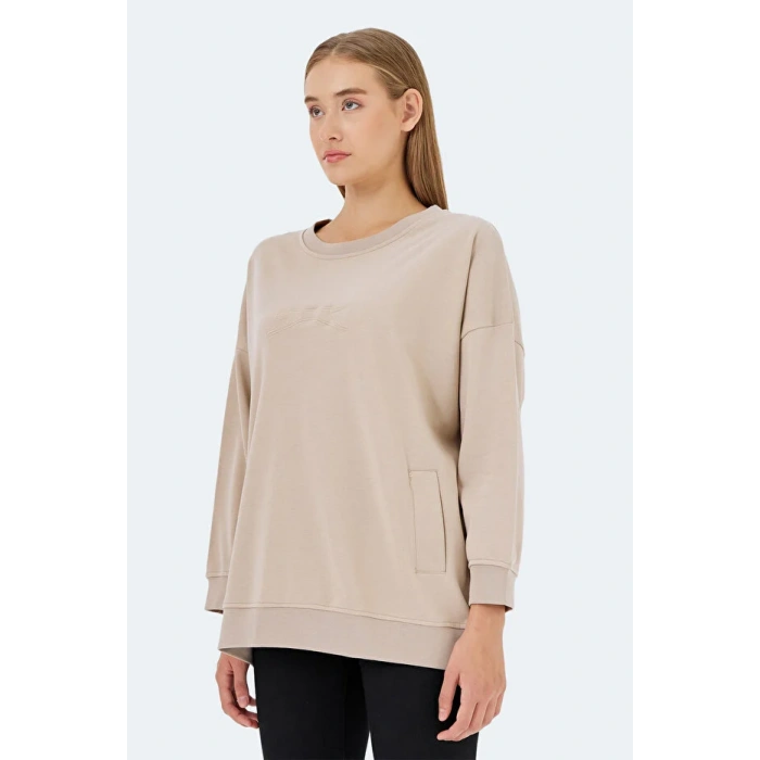 Slazenger Vikenti SW ST24WK037-120 Bej Sweatshirt