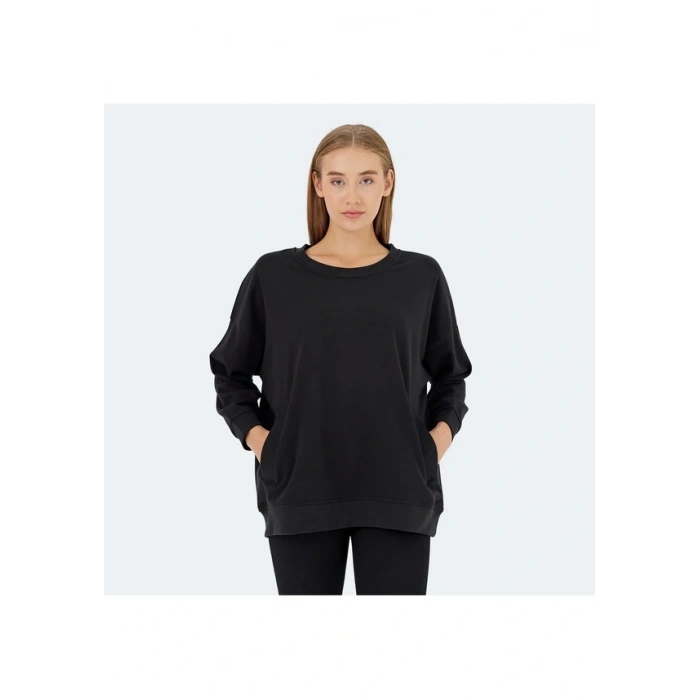 Slazenger Vikenti SW ST24WK037-500 Siyah Sweatshirt