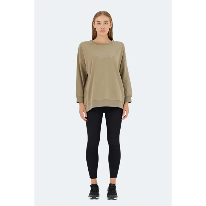 Slazenger Vikenti SW ST24WK037-808 Koyu Yeşil Sweatshirt