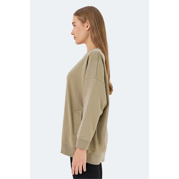 Slazenger Vikenti SW ST24WK037-808 Koyu Yeşil Sweatshirt