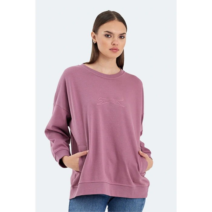 Slazenger Vikenti SW ST24WKO37-677 Gül Sweatshirt