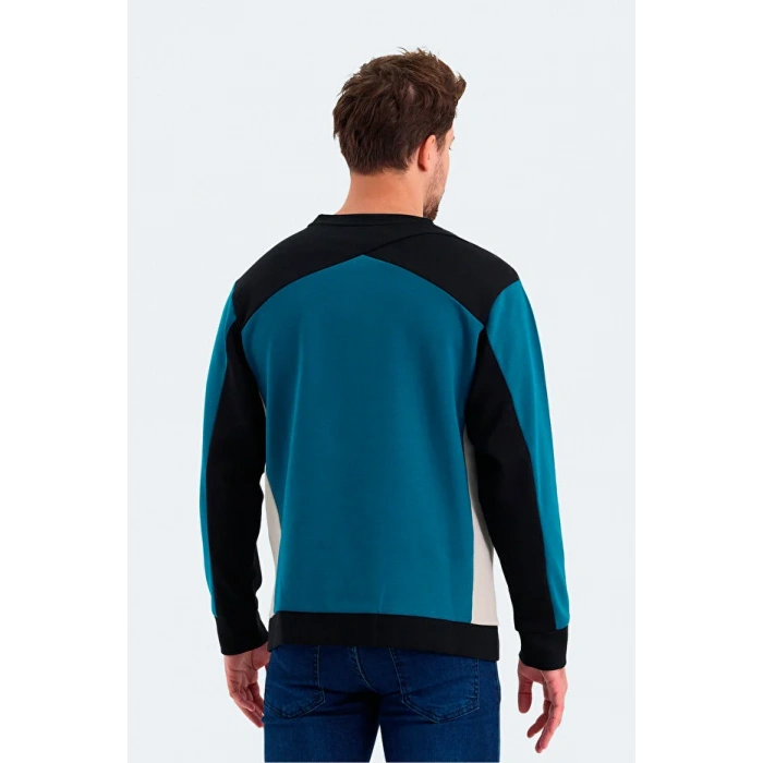 Slazenger Vitali ST24WE054-825 Mavi Sweatshirt