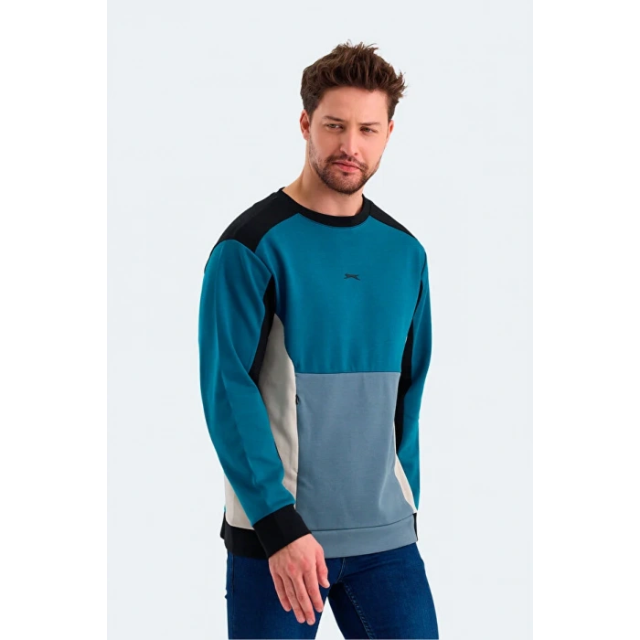 Slazenger Vitali ST24WE054-825 Mavi Sweatshirt