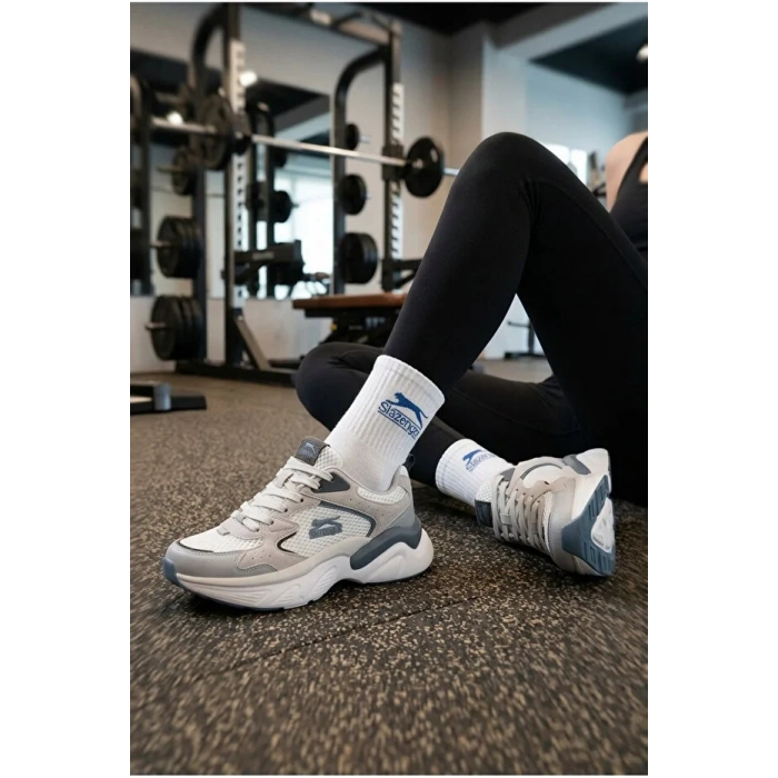 SLAZENGER WIND BEYAZ-GRİ (36-40)