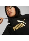 Puma ESS+ Metallic Logo Sweatshirt 849096-01 Siyah-Gold
