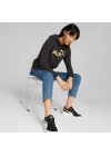 Puma ESS+ Metallic Logo Sweatshirt 849096-01 Siyah-Gold