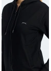 Slazenger Kınet ST24WE141-500 Siyah Kapşonlu Üst