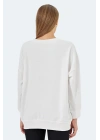 Slazenger Vikenti SW ST24WK037-000 Beyaz Sweatshirt