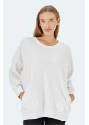 Slazenger Vikenti SW ST24WK037-000 Beyaz Sweatshirt