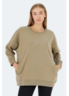 Slazenger Vikenti SW ST24WK037-808 Koyu Yeşil Sweatshirt