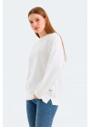 Slazenger Virtue ST24WK021-000 Beyaz Sweatshirt
