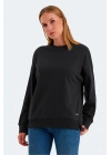 Slazenger Virtue ST24WK021-500 Siyah Sweatshirt