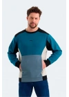 Slazenger Vitali ST24WE054-825 Mavi Sweatshirt
