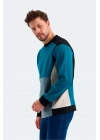 Slazenger Vitali ST24WE054-825 Mavi Sweatshirt