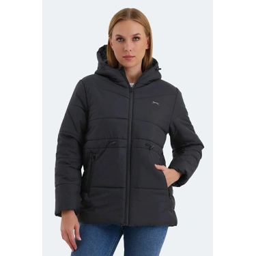 Slazenger ST24JK003-500 Callu Şişme Mont Siyah