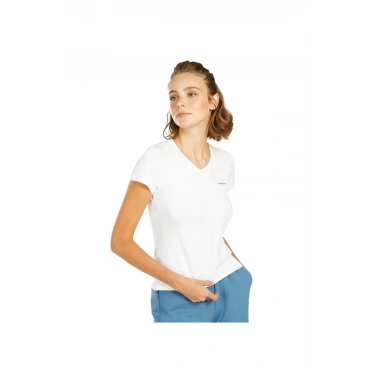 Lumberjack W-CT130 Basic V Neck Beyaz 3 Fx