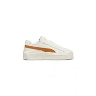 Puma Smash Platform 390758-12 Beyaz/Caramel