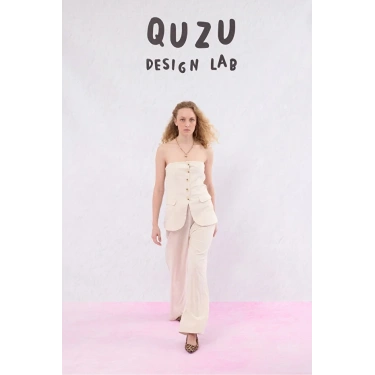 QUZU 25YPNT00298 BEJ PANTOLON