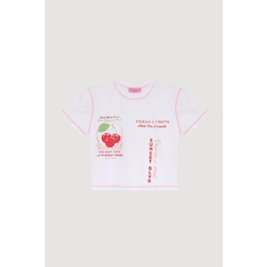 Quzu 25YTSH00510 T-Shirt Beyaz