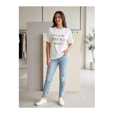 QUZU 26YTSH02026 T-SHİRT BEYAZ