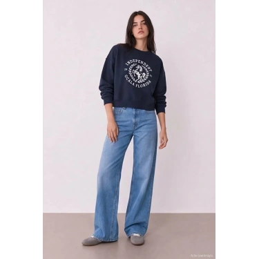 QUZU 27KSWT02839 LACİVERT SWEATSHİRT