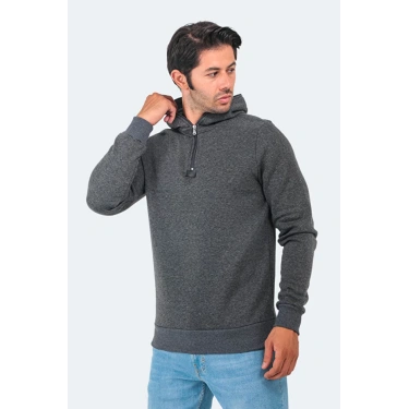 Slazenger Baha ST22WE097-250 Antrasit Kapşonlu Üst