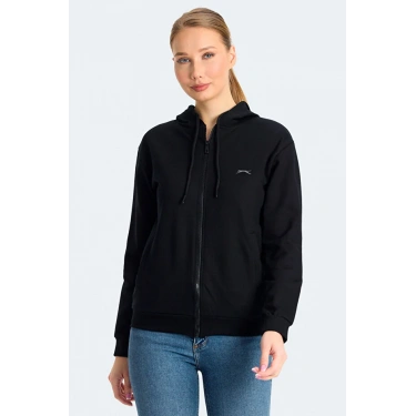 Slazenger Kınet ST24WE141-500 Siyah Kapşonlu Üst