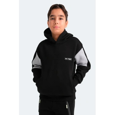 Slazenger Layne ST24WC006-520 Sweatshirt Siyah Gri