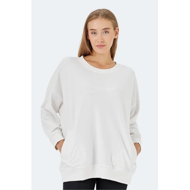 Slazenger Vikenti SW ST24WK037-000 Beyaz Sweatshirt