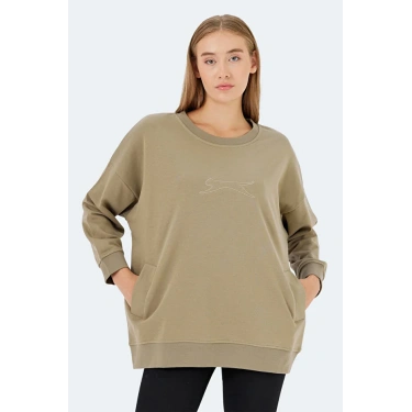 Slazenger Vikenti SW ST24WK037-808 Koyu Yeşil Sweatshirt