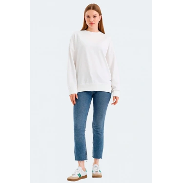 Slazenger Virtue ST24WK021-000 Beyaz Sweatshirt